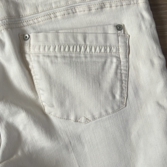 Democracy Ab Technology High Rise Ankle Cropped Jeans Size 14 Ivory Stone Denim - Picture 7 of 8